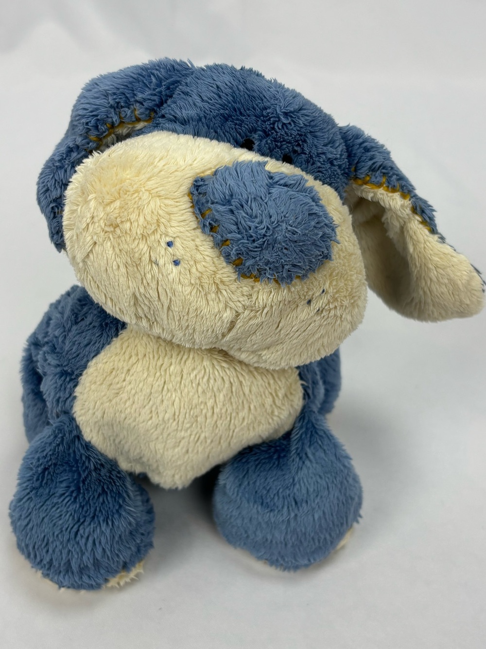 Tolo Blue Rattle Dog Plush Lovey Stuffed Animal Floppy 8" Baby